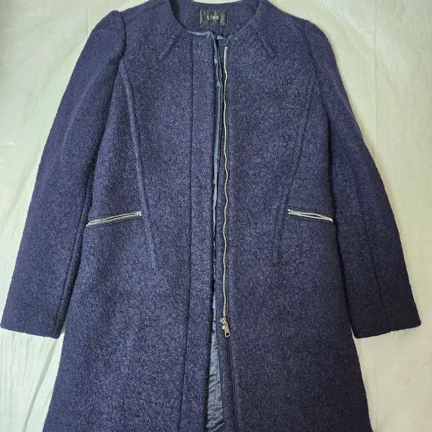 [BUNJANG] LINE Winter Coat Navy / 라인 겨울 코트