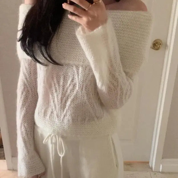 [BUNJANG] LePlain Off-Shoulder Knit (Nejune Knit) / 르플레인 오프숄더 니트(네쥬 니트)