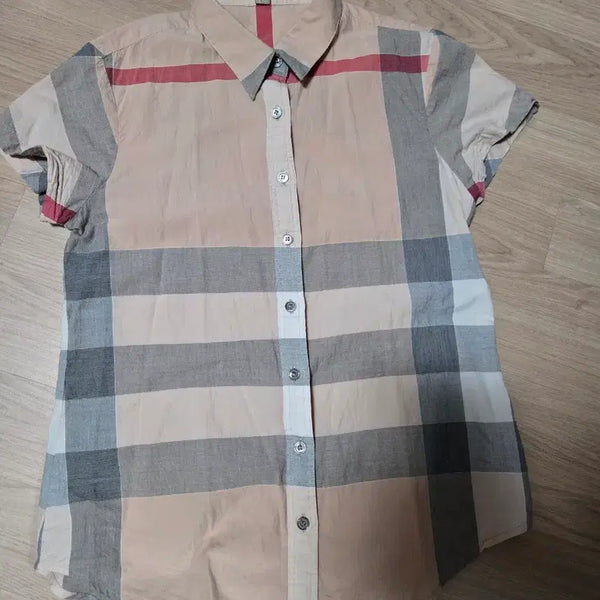 [BUNJANG] Burberry Check Pattern Short Sleeve Shirt / 버버리 체크 반팔 셔츠
