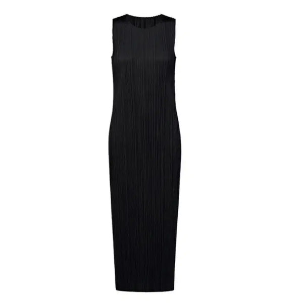 [BUNJANG] Pleats Please Basic Long Dress JH114 Black / 플리츠플리즈 베이직 롱원피스 JH114 블랙