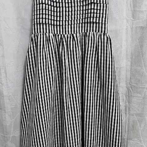 [BUNJANG] LAP Check Strap Smock Dress / LAP(랩) 스모킹 끈나시 체크 원피스