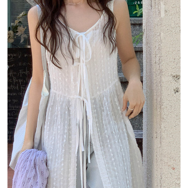 [BUNJANG] Lace Layered Bustier Dress / 레이스 레이어드 뷔스티에 원피스