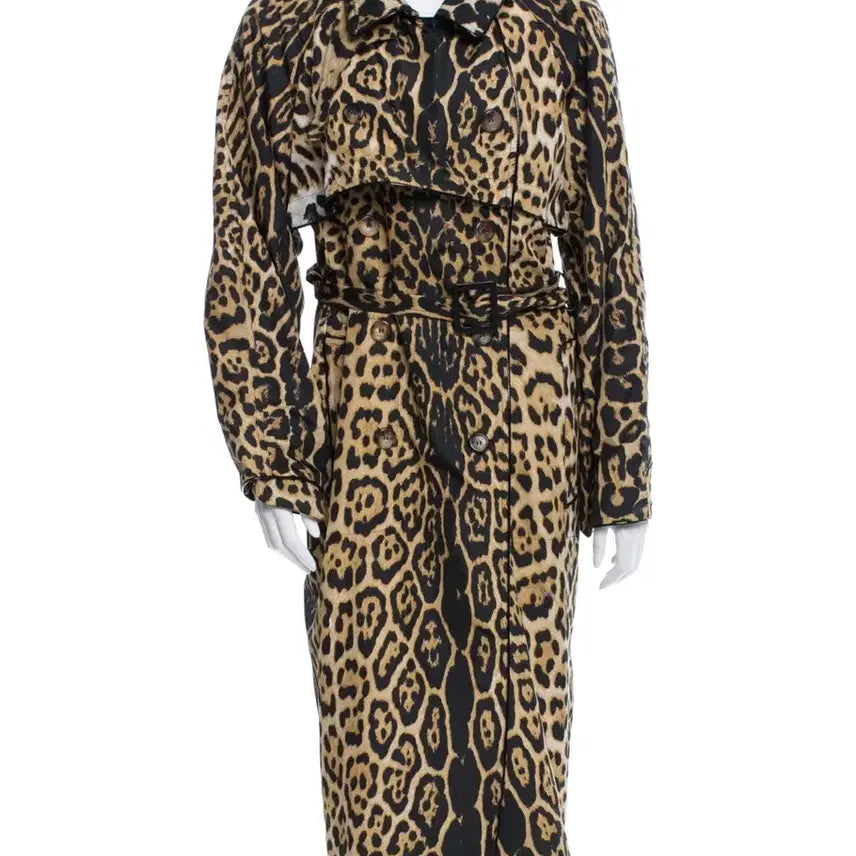 [BUNJANG] Yves Saint Laurent Leopard Trench Coat / 입생로랑 레오파드 트렌치 정품