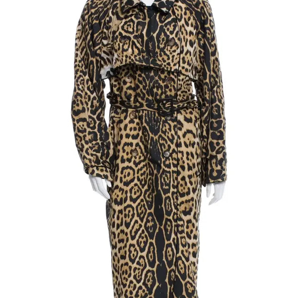 [BUNJANG] Yves Saint Laurent Leopard Trench Coat / 입생로랑 레오파드 트렌치 정품