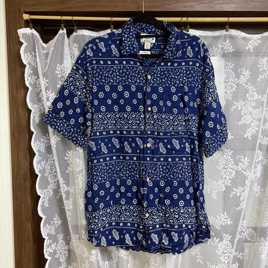 [BUNJANG] Bandana Pattern Box Fit Summer Shirt / 반다나 패턴 박스핏 여름 셔츠 남방