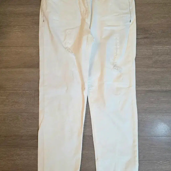 [BUNJANG] Objet White Denim Pants Size 55 / 오브제 화이트 진팬츠