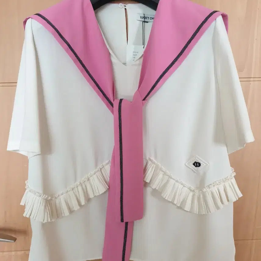 [BUNJANG] Lucky Chouette Sailor Collar Blouse / [새상품]럭키슈에뜨 세일러 카라 블라우스