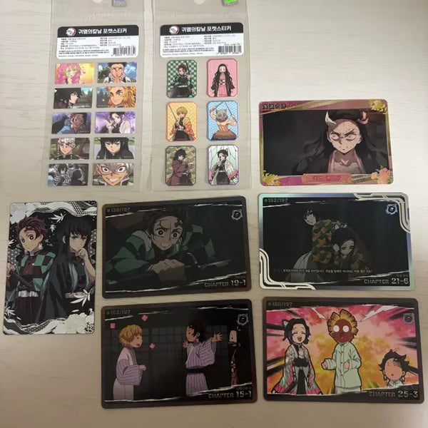 [BUNJANG] Demon Slayer Photocard & Sticker Bundle Set / 귀멸의 칼날 포카, 스티커 일괄
