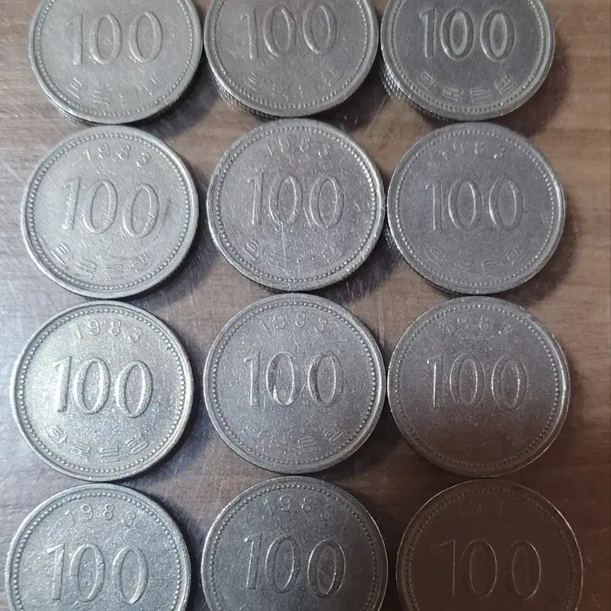 [BUNJANG] 1983 100 Won Coin Bundle (12 coins) / 100원 동전 1983년 12개 일괄