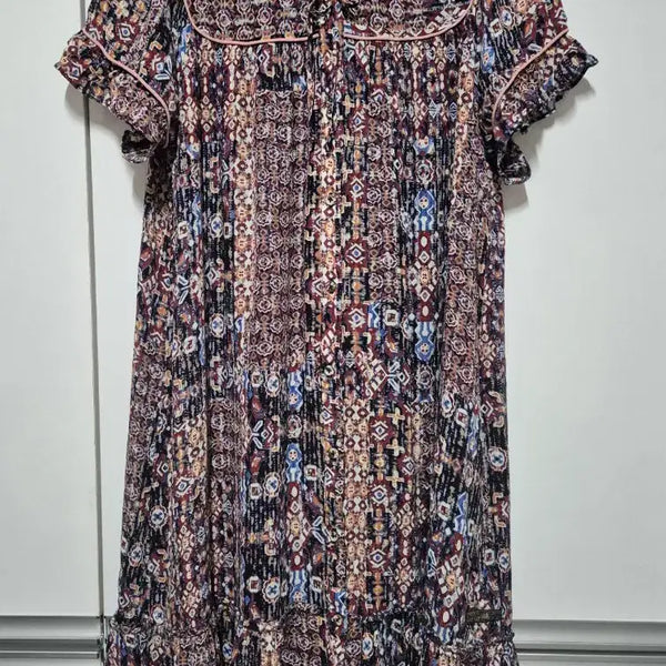 [BUNJANG] Thursday Island Patterned Midi Dress / 써스데이아일랜드 원피스