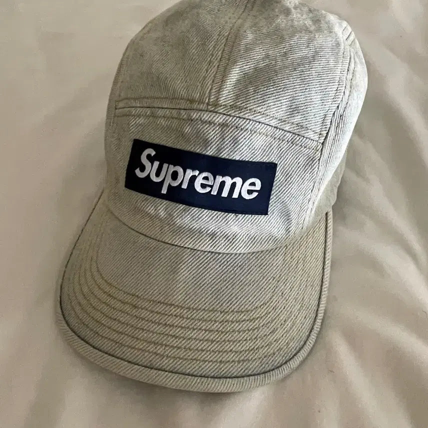 [BUNJANG] Supreme Dirty Indigo Denim Camp Cap SS23 / 슈프림 데님 캠프캡 더티 인디고 23SS