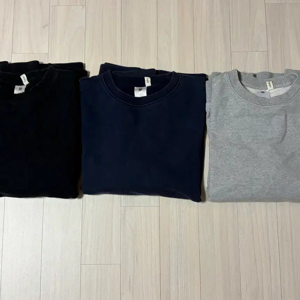 [BUNJANG] Personal Pack Oversized Sweatshirt Bundle Set (Black, Navy, Melange Gray) Size S / [3개 일괄판매] 퍼스널팩 오버핏 맨투맨 S
