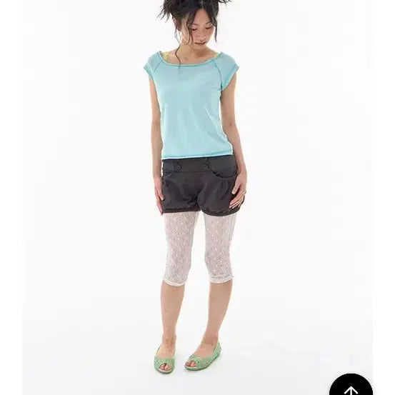 [BUNJANG] Short Sleeve T-Shirt Purple Mint / 반팔 티셔츠 퍼플 민트색