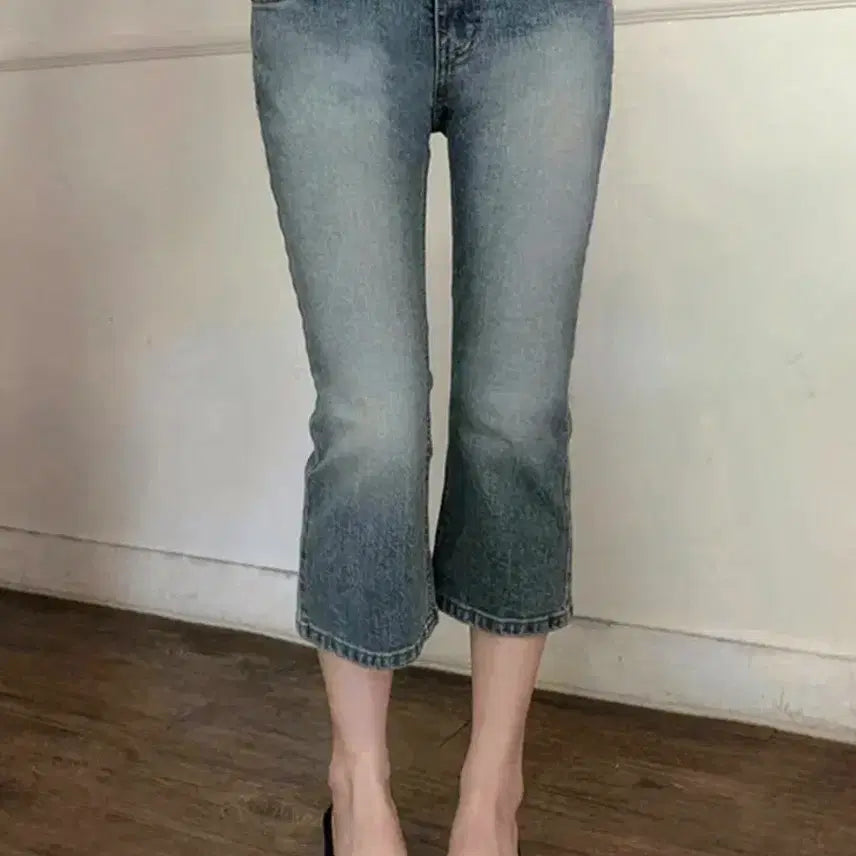 [BUNJANG] Denim Capri Pants / 데님 카프리 팬츠