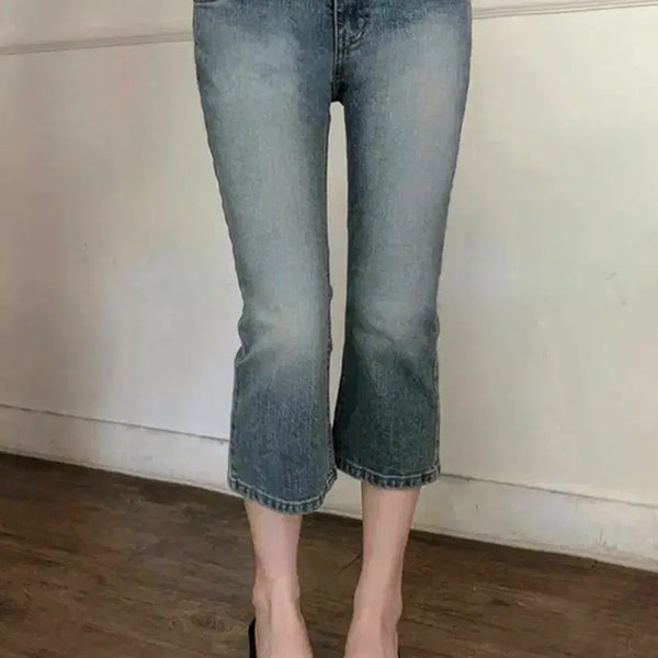 [BUNJANG] Denim Capri Pants / 데님 카프리 팬츠