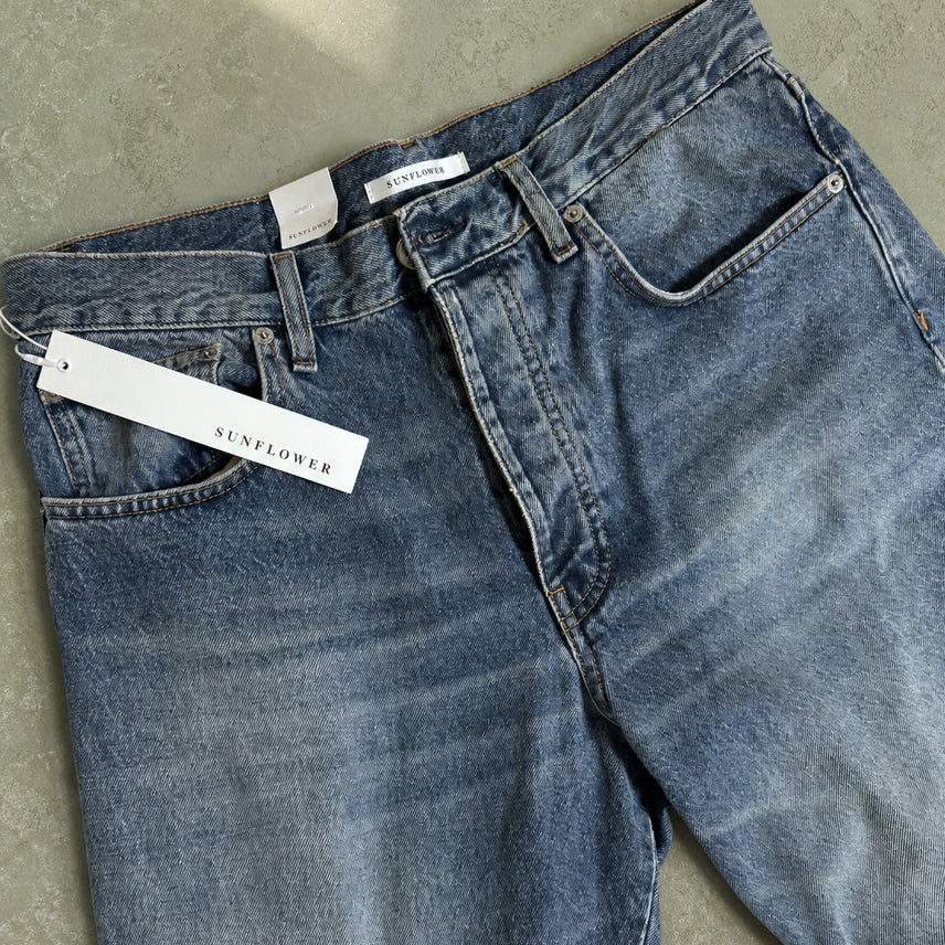 [BUNJANG] SUNFLOWER Wide Twist Denim Mid Blue / SUNFLOWER 와이드 트위스트 데님 Mid Blue