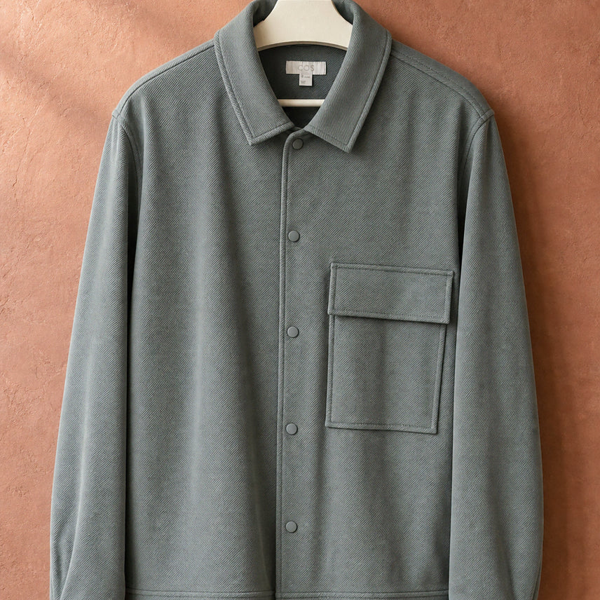 [BUNJANG] COS Jersey Twill Shirt Jacket Light Blue / COS 저지 트윌 셔츠 자켓 라이트블루