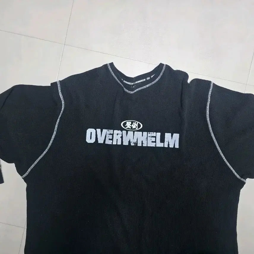 [BUNJANG] APDO Waffle Sweatshirt M Black / 압도 와플 맨투맨 M