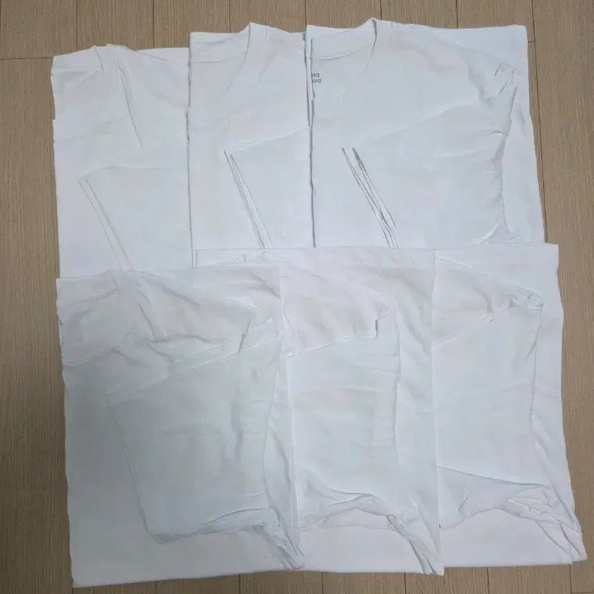 [BUNJANG] Coolstandard White T-Shirt Bundle Set (6 pcs) / (쿨탠다드) 티셔츠 화이트  6장 일괄 판매