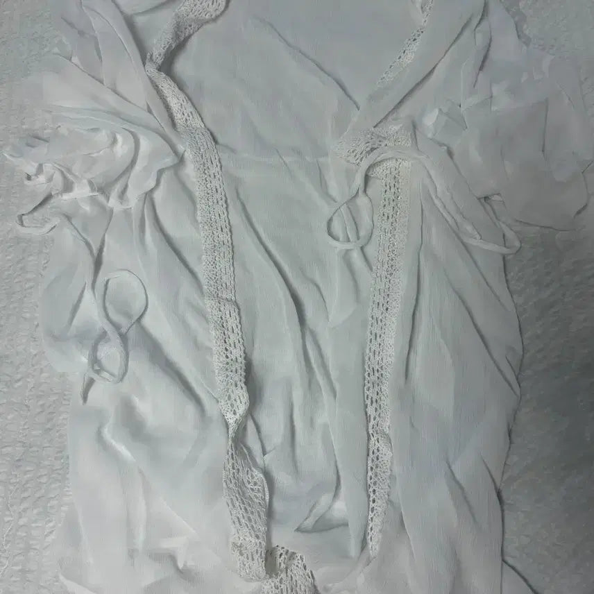 [BUNJANG] White Lace Robe / 화이트 레이스 로브 (CU반택)