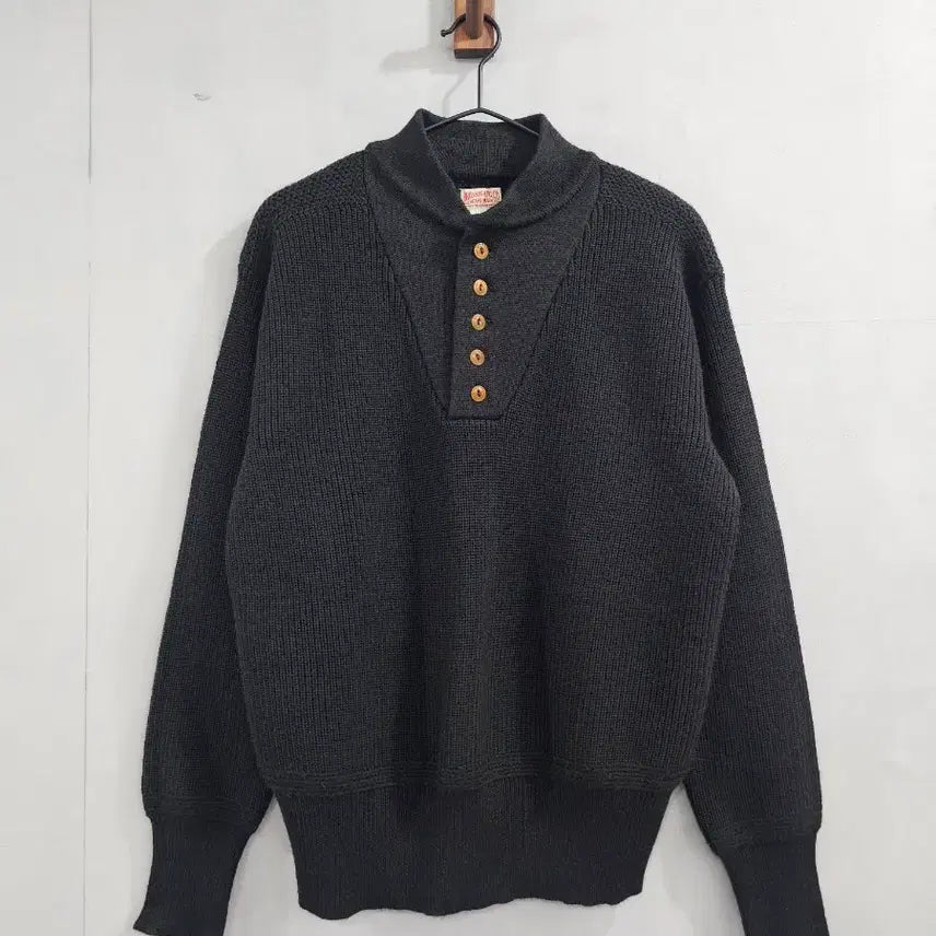[BUNJANG] Bronson US Army 5-Button Knit Sweater (Size 40) / 브론슨 미 육군 5버튼 니트 스웨터 (40)