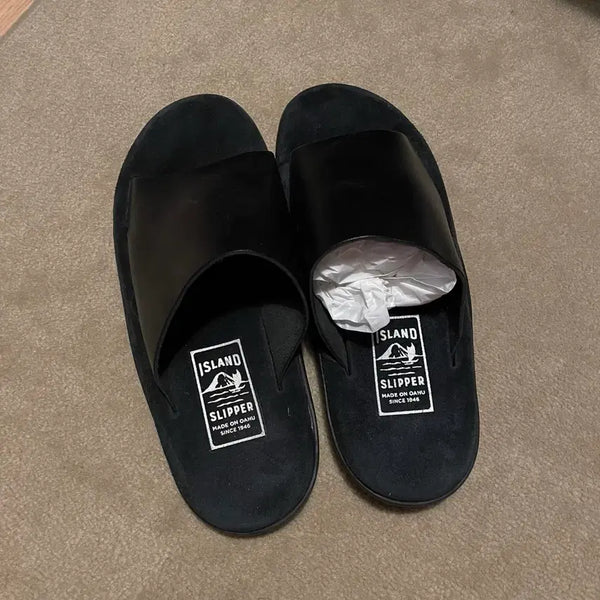[BUNJANG] Island Slipper Leather US 9 (270mm) Black / 아일랜드 슬리퍼 레더 270