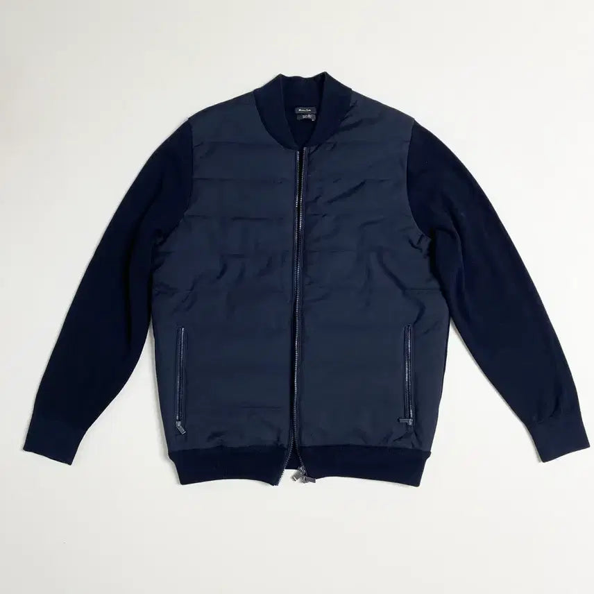 [BUNJANG] Massimo Dutti Hybrid Knit Padded Jacket Navy Large / 마시모두띠 니트 패딩 집업