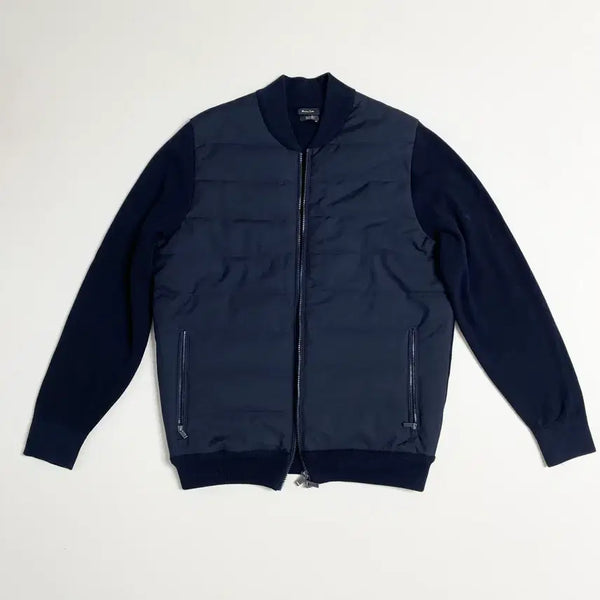 [BUNJANG] Massimo Dutti Hybrid Knit Padded Jacket Navy Large / 마시모두띠 니트 패딩 집업