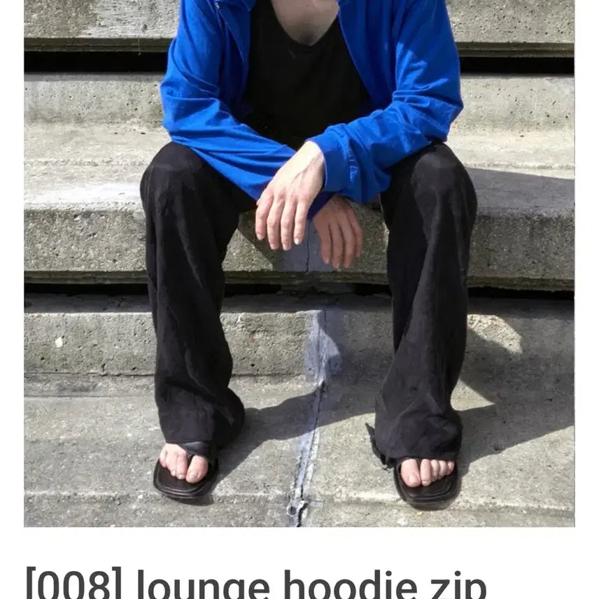 [BUNJANG] MUDL Lounge Hoodie Blue Size 0 / 머듈 라운지 후드 블루