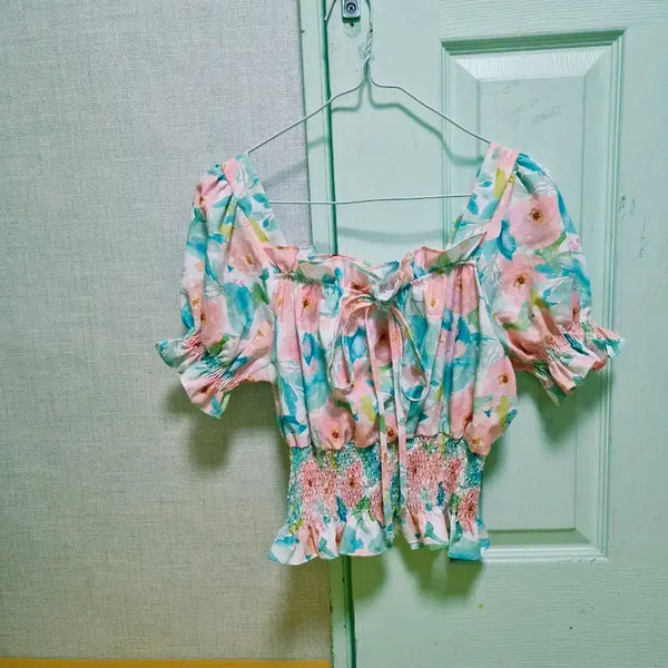 [BUNJANG] Floral Blouse / (새상품)플로럴 블라우스