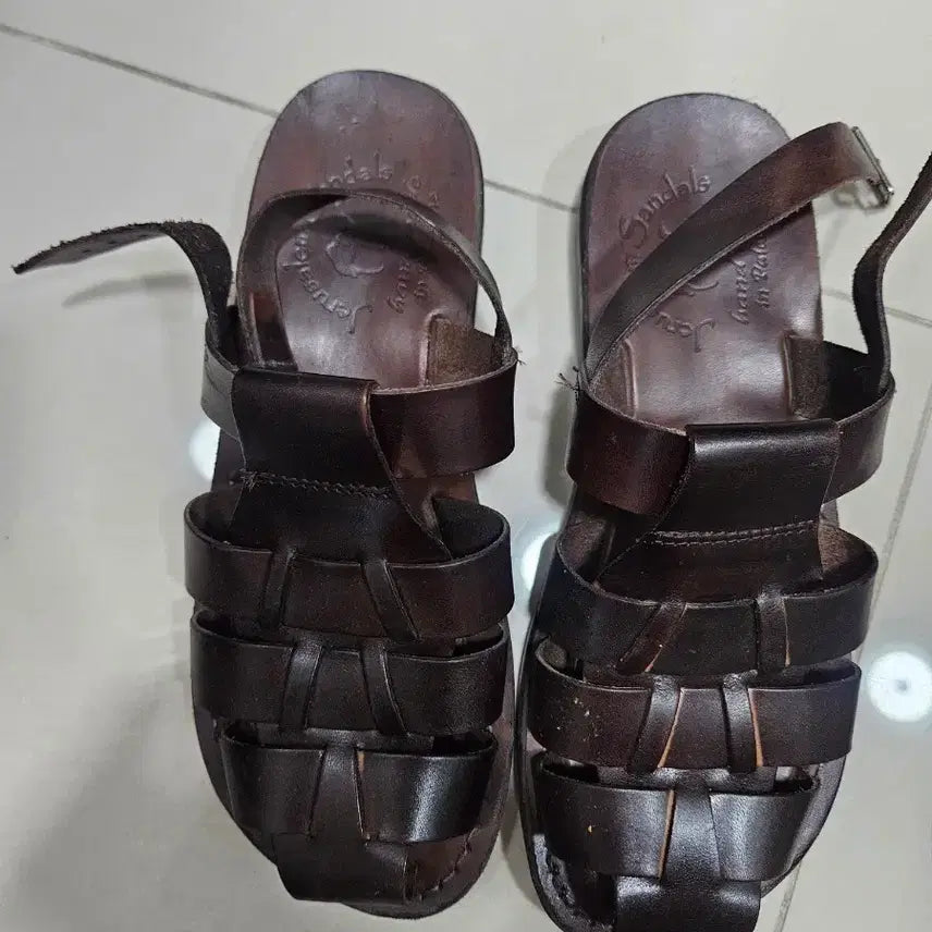 [BUNJANG] Jerusalem Michael Leather Sandals Brown 270 / 예루살렘 마이클 가죽 샌들 브라운 270