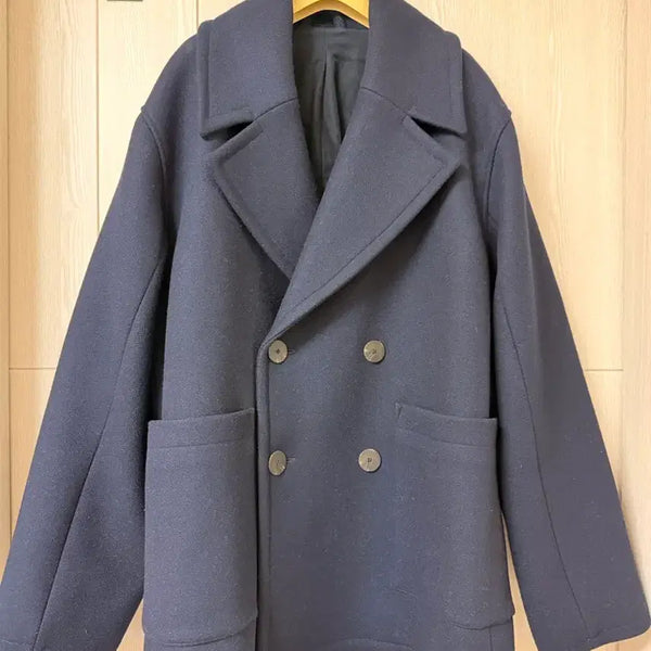 [BUNJANG] Studio Nicholson Half P-Coat Navy Medium / 스튜디오니콜슨 피코트 하프 네이비 미듐 사이즈