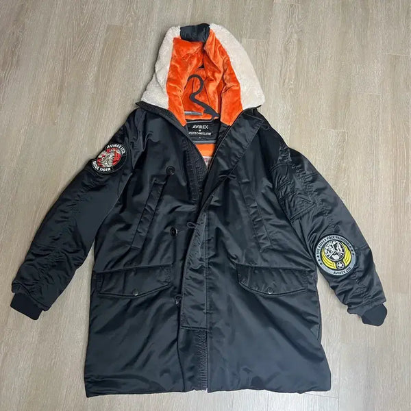 [BUNJANG] Customellow x Avirex Collaboration Padded Jacket / customellow 커스텀멜로우 아비렉스 콜라보레이션 패딩 팔아요