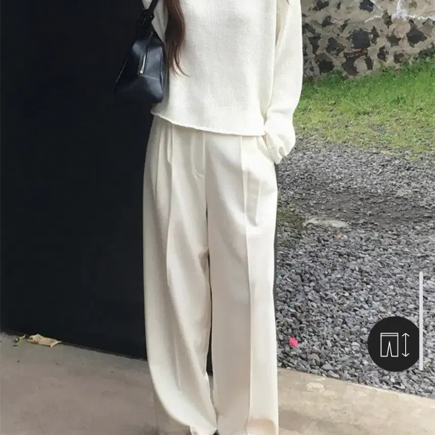 [BUNJANG] Mariround Air Summer Odd Two-Tuck Slacks Bundle (Cream/Black) / (새제품) 메리어라운드 슬랙스 2개 일괄 (크림/블랙)