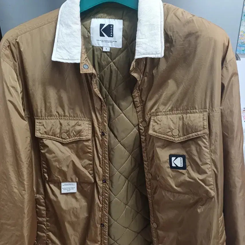 [BUNJANG] Kodak Padded Jumper (Beige, L/100) / 급처  코닥패딩점퍼