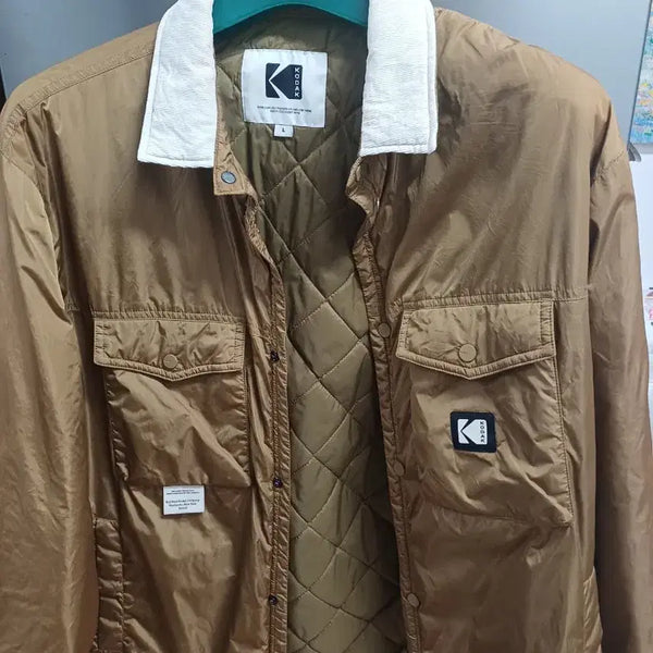 [BUNJANG] Kodak Padded Jumper (Beige, L/100) / 급처  코닥패딩점퍼