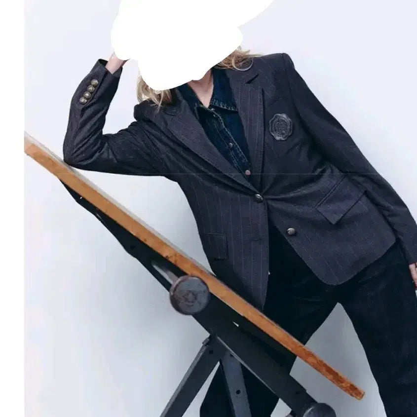 [BUNJANG] Lucky Brand Striped Jacket / 럭키브랜드 스트라이프 자켓55ㅡ새상품
