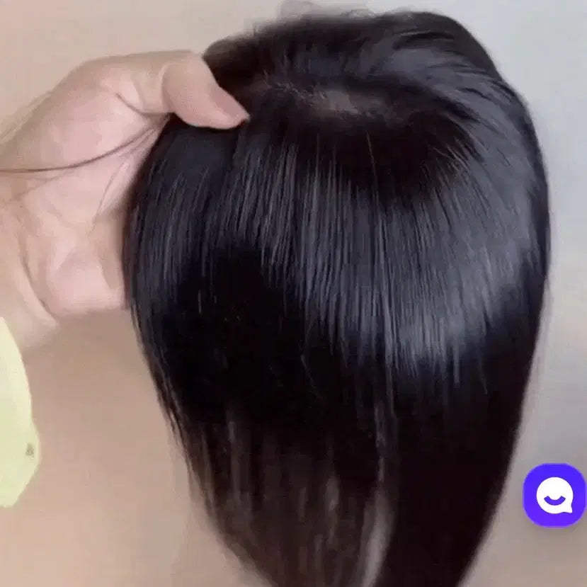 [BUNJANG] M Line Natural Black Human Hair Wig (O-Shape) / 엠라인 O형 정수리 인모 가발 네추럴블랙
