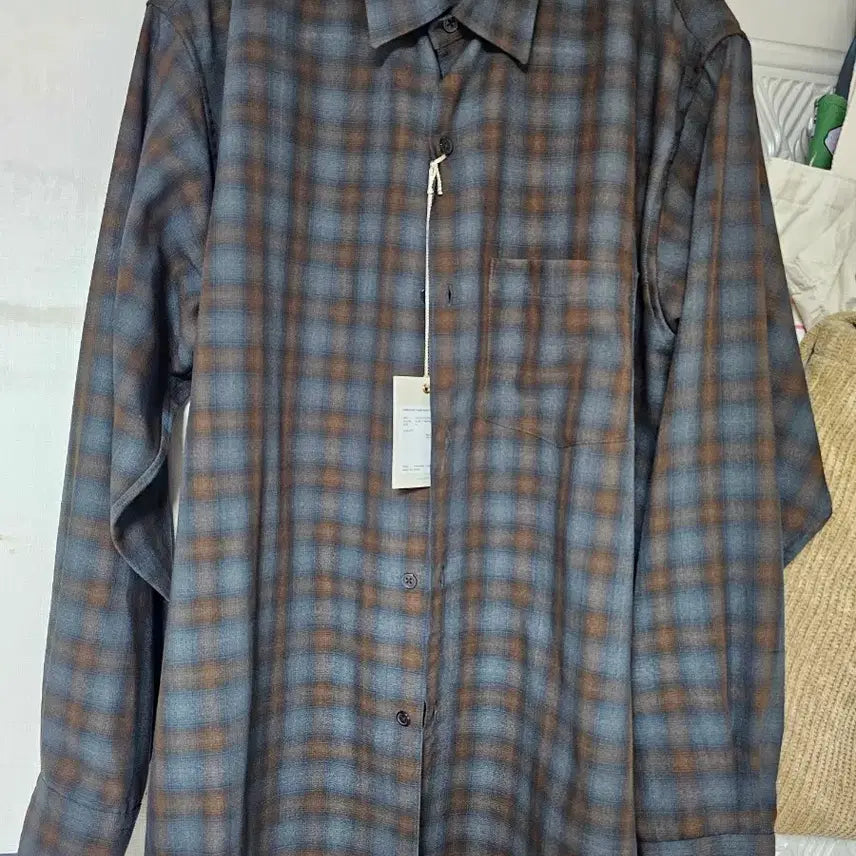 [BUNJANG] ulterior SUPER LIGHT FADED CHECK SHIRT (Size 4) / 새상품) ulterior 4사이즈 울테리어 26aw SUPER LIGHT FADED CHECK SHIRT