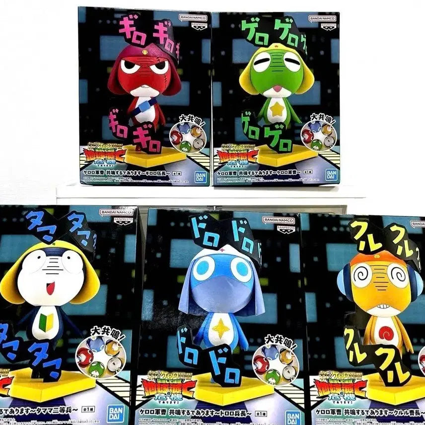 [BUNJANG] Keroro GongMyung 5-Piece Figure Set / 11만원  케로로 공명 입니다 5종 일괄 세트 피규어