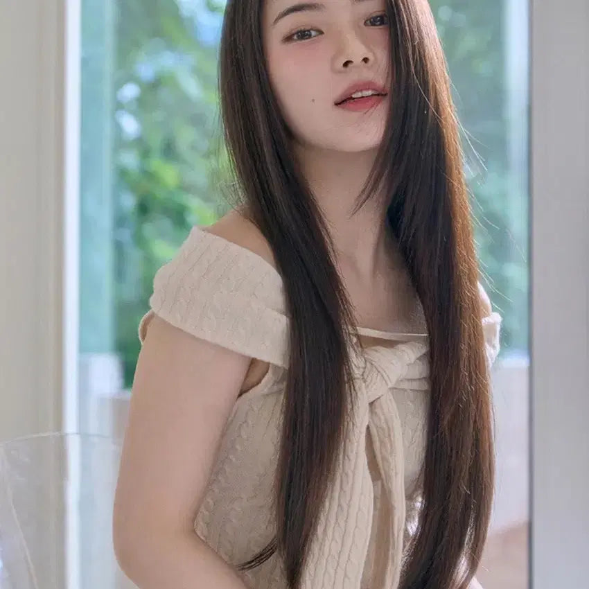 [BUNJANG] Pink Age Liliah 65cm Half Wig Set - Dark Brown / 핑크에이지 반가발 세트