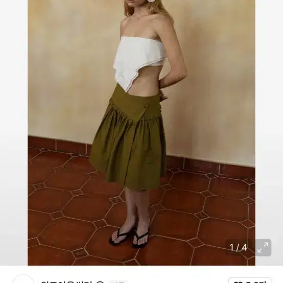 [BUNJANG] Without Summer Audrey Skirt Olive / 위드아웃썸머 오드리 스커트