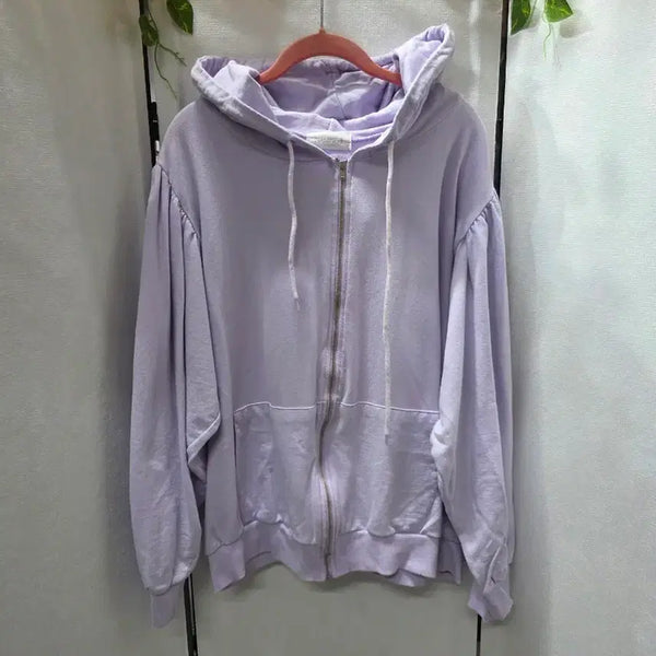 [BUNJANG] Naning9 Hooded Zip-Up Jacket Lavender / 난닝9후드집업