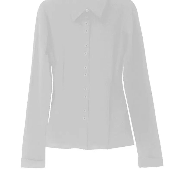 [BUNJANG] Chicwin Pintuck Line Blouse Shirt / 시크윈 핀턱 라인 블라우스 셔츠