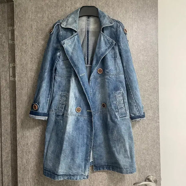 [BUNJANG] Denim Trench Coat / 데님트렌치코트