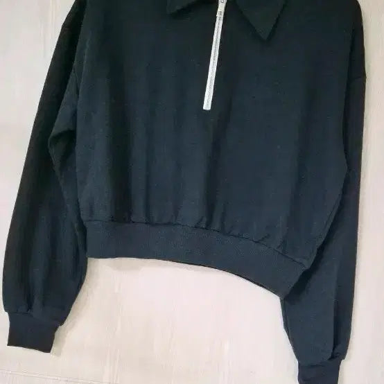 [BUNJANG] Navy Half-Zip Sweatshirt New / 네이비 반집업 맨투맨 새상품