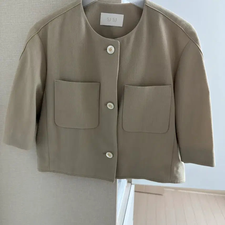 [BUNJANG] SJSJ Tweed Short-Sleeved Jacket / SJSJ 반팔 트위드 자켓 한섬