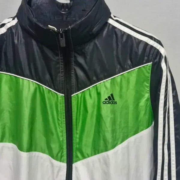 [BUNJANG] Adidas Colorblock Windbreaker Jacket / 아디다스 (남95작은100)바람막이 블랙/그린/화이트