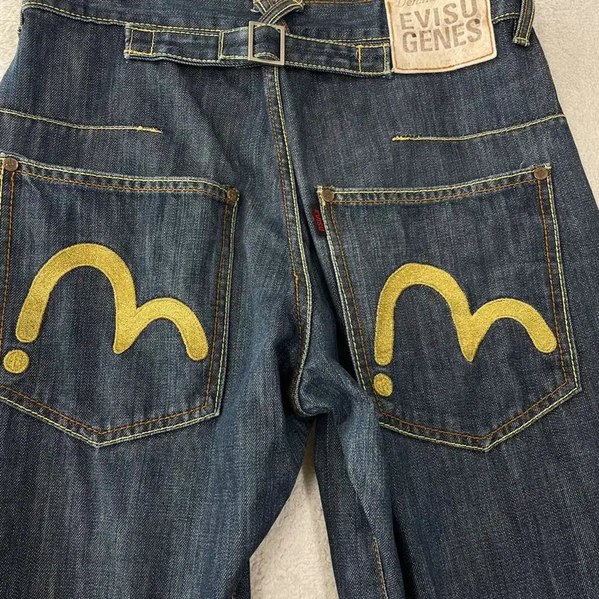 [BUNJANG] Evisu Engineered Chin Strap Denim Pants - Size 30 / 30 에비수 엔지니어드진 신치백 데님팬츠 바지 리바이스
