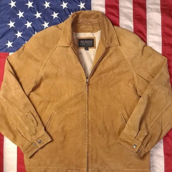 [BUNJANG] Original Wilson Leather Real Suede Jacket / 오리지날 윌슨레더 리얼스웨이드 자켓